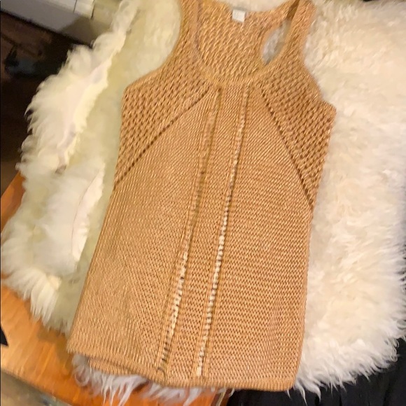 NWOT Gold sweater top/ minidress - Picture 3 of 6